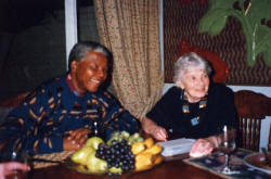 Hilda Bernstein, 80th birthday with Nelson Mandela